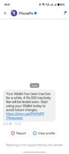 Phonepe Wallet charge